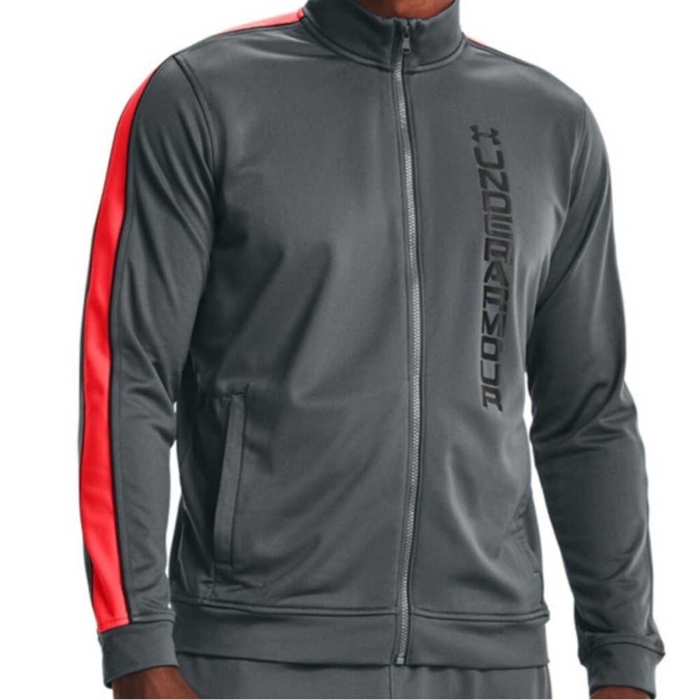 Under Armour Men's Performance Jacket in Gray and Red
